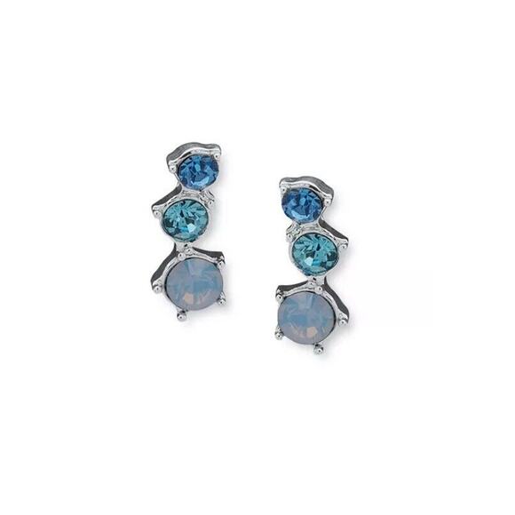 Anne Klein Silver Tone Crystal Necklace Earrings (2pc Set) Trendy Fashion Style - Picture 6 of 7